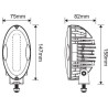 Phare de travail à LED ovale UNIVERSEL LA10439
