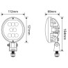 Phare de travail à LED ovale UNIVERSEL LA10440