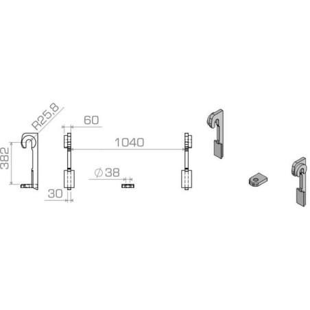 Suspension de rechange ALPINA LBAMER38230S