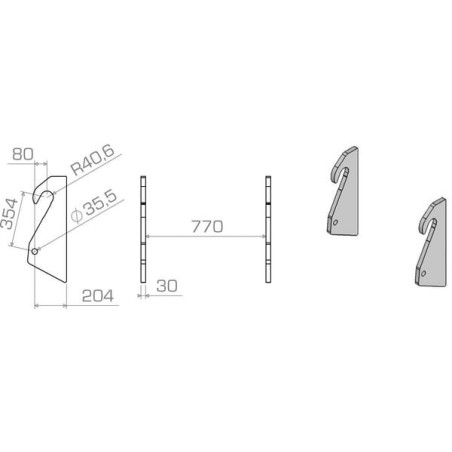 Adaptateur d'angle ALPINA LBANH35430EXS