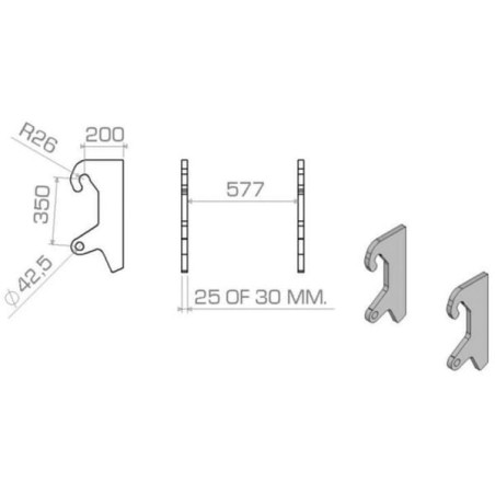 Suspension de rechange UNIVERSEL LBAPAU35025S