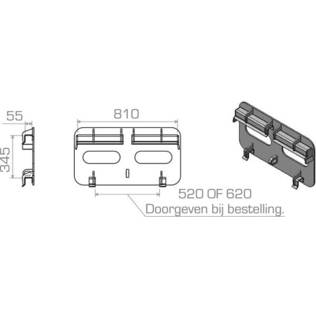 Suspension de rechange UNIVERSEL LBASCH345520FRWS