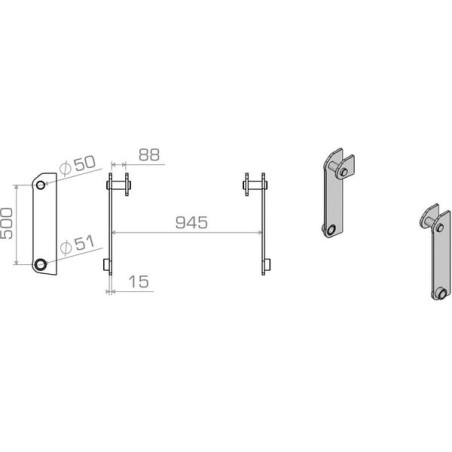 Suspension de rechange UNIVERSEL LBATER50015S