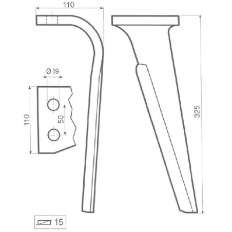 Dent de herse KVERNELAND - MALETTI MAE030146