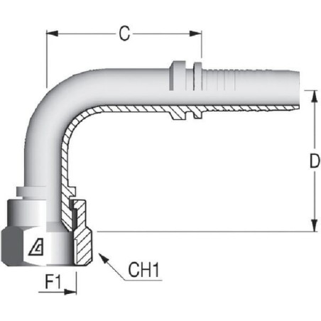Raccord ALFAGOMMA PA8890