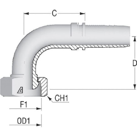 Raccord ALFAGOMMA PGF163090