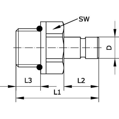 Raccord à visser 4x1/8" UNIVERSEL PIF418B