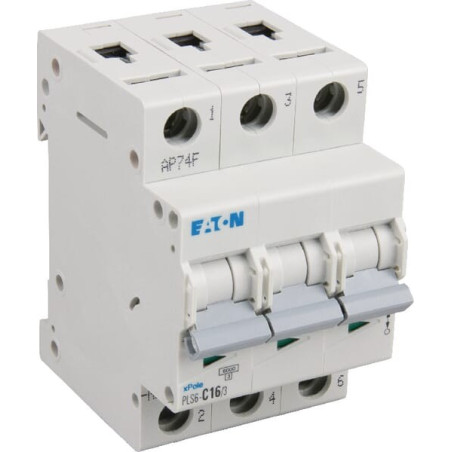 Disjoncteur de protection de ligne 16A EATON PLS6C163