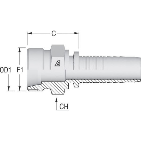 Raccord ALFAGOMMA PR1015