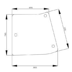 Vitre latérale UNIVERSEL R201574N