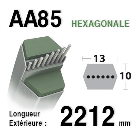 COURROIE AA85  Honda CG35065700H0 - Castel Garden 35065700