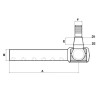 Rotule de direction UNIVERSEL SHP006KR