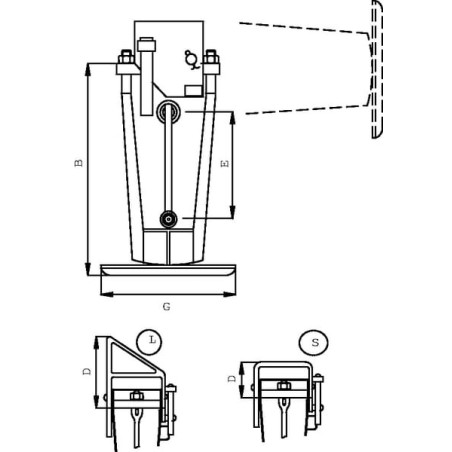 Pied béquille SIMOL STRDN513S