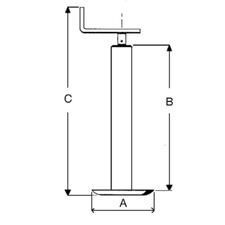 Béquille de remorque UNIVERSEL STRV80F