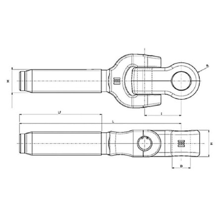 Chape articulé filetée CBM TFS23DX