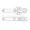 Chape articulé filetée CBM TFS23DX