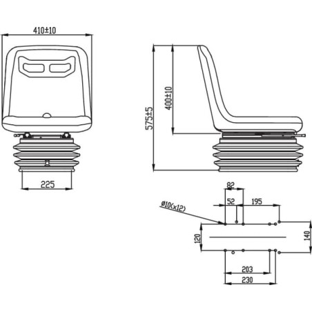 Siège à suspension pneumatique GOPART TS51000GP
