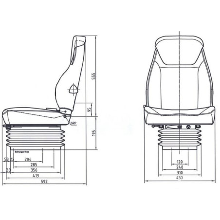 Siège à suspension pneumatique GOPART TS53000GP
