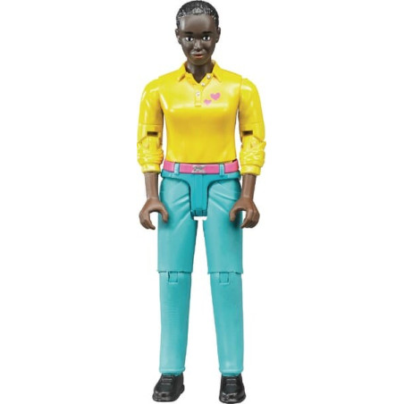Figurine féminine avec pantalon turquoise BRUDER U60404