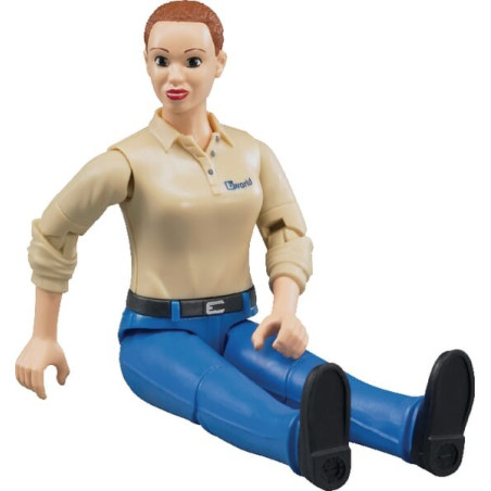 Figurine féminine avec pantalon bleu BRUDER U60408