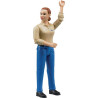 Figurine féminine avec pantalon bleu BRUDER U60408