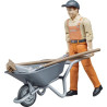 Ouvrier avec brouette miniature BRUDER U62130
