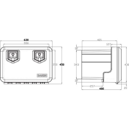 Coffre à outils vide DAKEN V5040