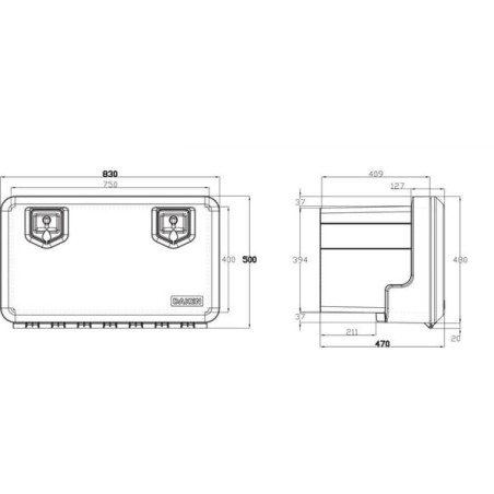 Coffre à outils vide DAKEN V5050