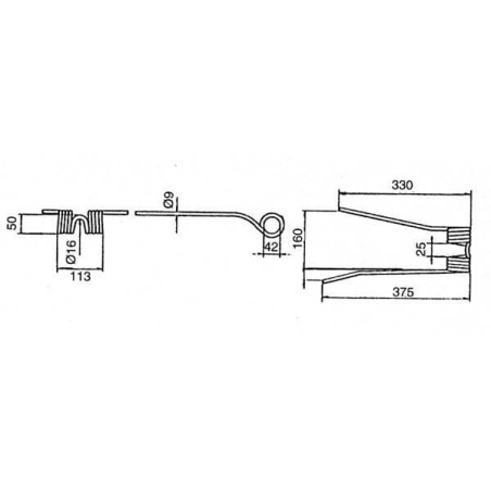 Dent d'andaineur VICON VGPZ110E