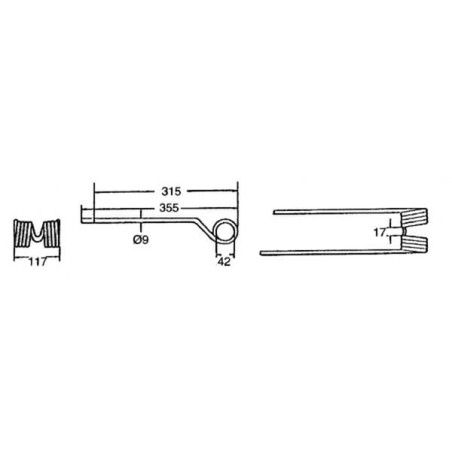 Dent d'andaineur UNIVERSEL VGPZ215KR