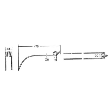 Dent d'andaineuse UNIVERSEL VGPZ304KR