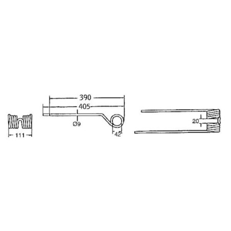 Dent d'andaineur UNIVERSEL VGPZ340KR