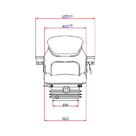 Siège à suspension pneumatique VAPORMATIC VLD1647