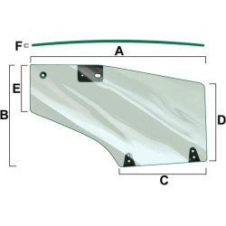 Vitre de porte droite VAPORMATIC VPM7422