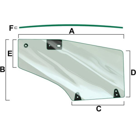 Vitre de porte droite VAPORMATIC VPM7422