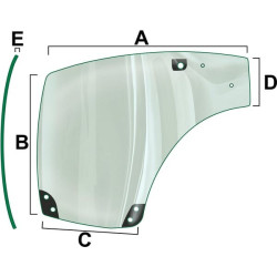 Vitre de porte droite VAPORMATIC VPM7424