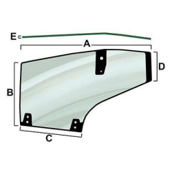 Vitre de porte gauche VAPORMATIC VPM7437