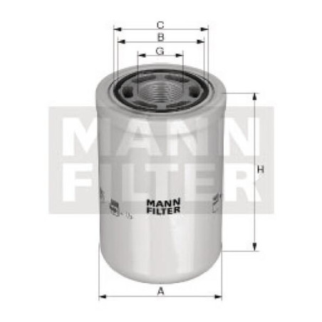 Filtre à huile MANN-FILTER WH945