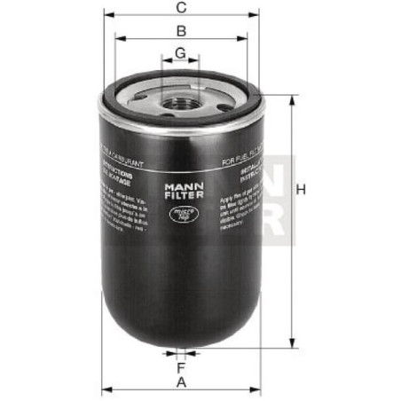 Filtre à essence MANN-FILTER WK9165X