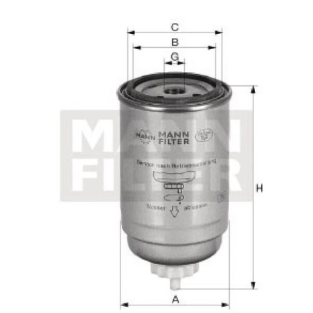 Filtre à essence MANN-FILTER WK9506