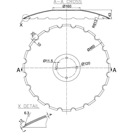 Disque de semoir UNIVERSEL XL044N
