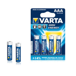 Lot de 4 piles alcalines 1,5V VARTA LR03