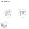 EXIT Crooky 100 cabane de jeu en bois - gris-beige