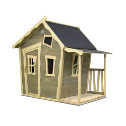 EXIT Crooky 150 cabane de jeu en bois - gris-beige