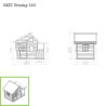 EXIT Crooky 150 cabane de jeu en bois - gris-beige