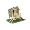 EXIT Crooky 300 cabane de jeu en bois - gris-beige