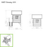 EXIT Crooky 300 cabane de jeu en bois - gris-beige