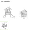 EXIT Crooky 300 cabane de jeu en bois - gris-beige