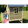 EXIT Crooky 300 cabane de jeu en bois - gris-beige