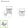EXIT Crooky 350 cabane de jeu en bois - gris-beige